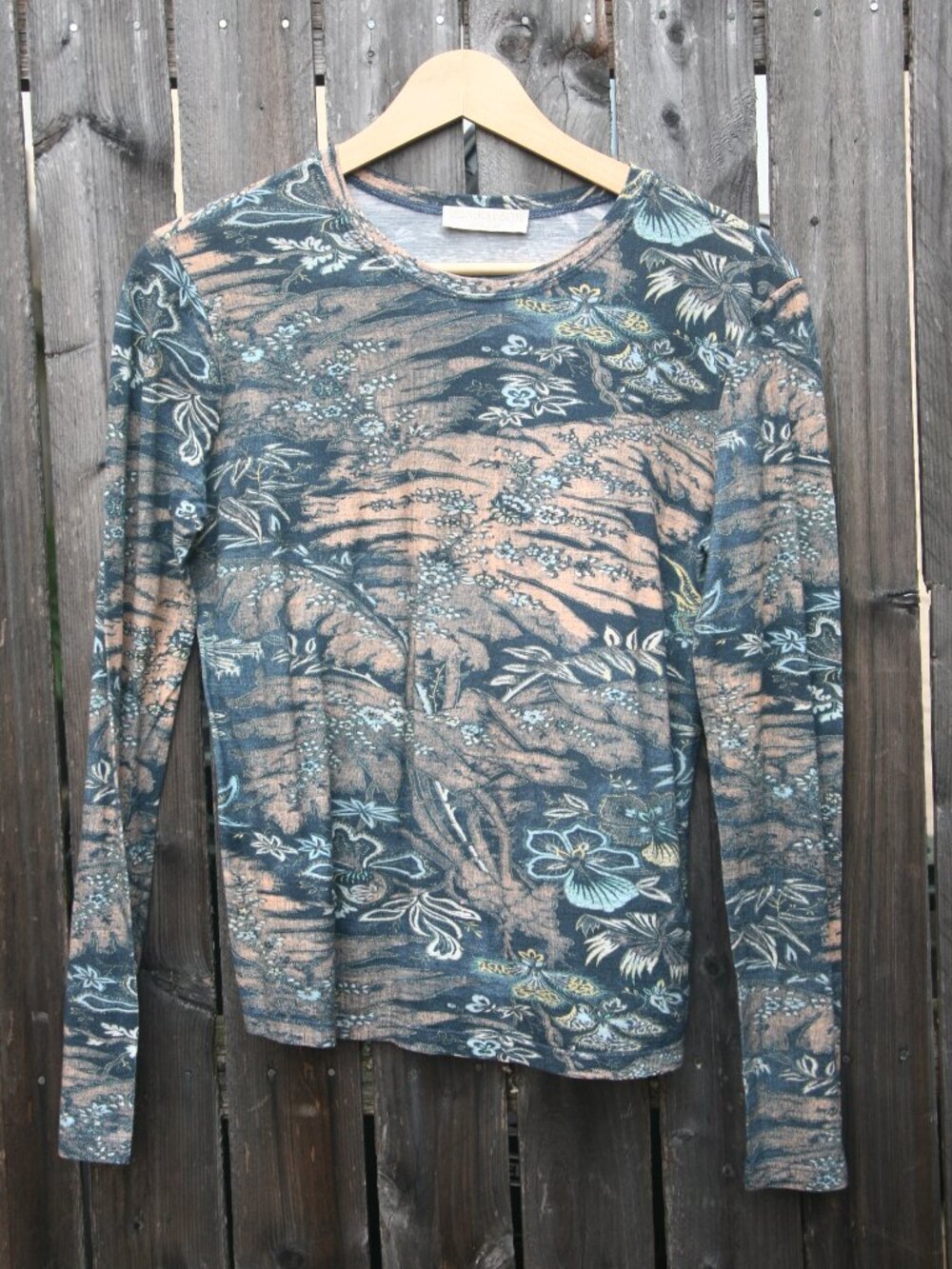Size S - ULLA JOHNSON Women's 100% Cotton Fitted Long Sleeve Crewneck Top